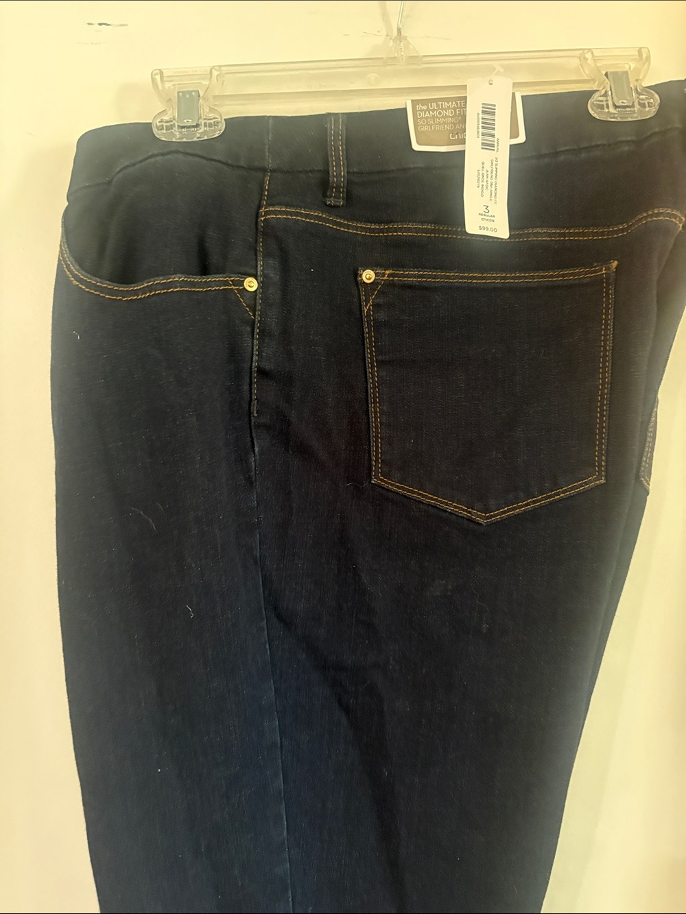 New! Chico's So Slimming Diamond Fit Girlfriend 28” Slim Leg Ankle Jeans Sz 3